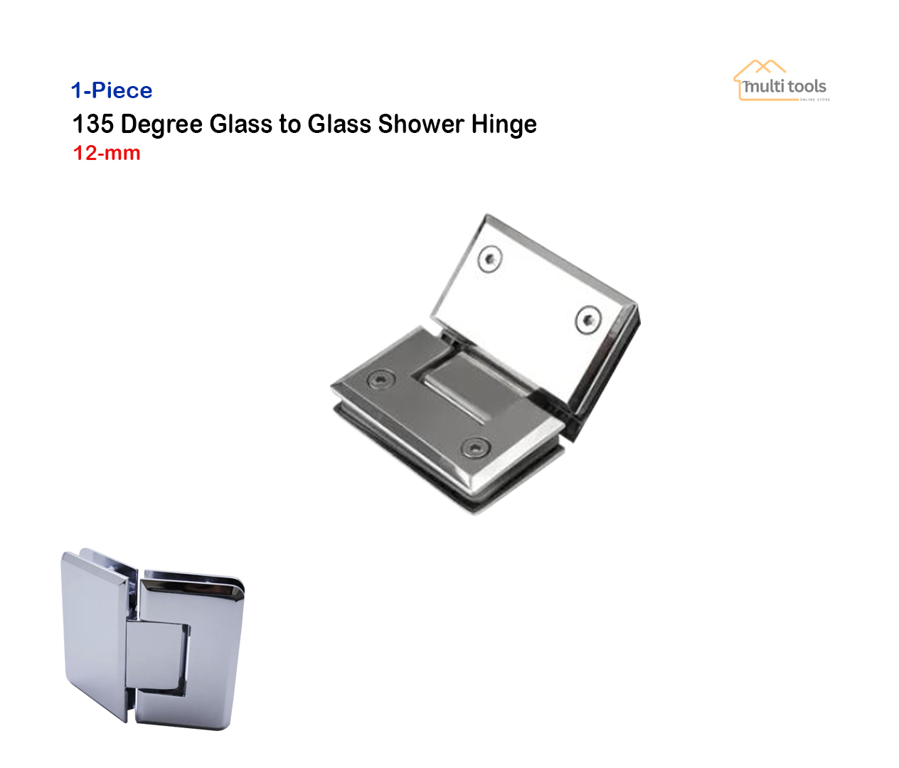 Glass To Glass Shower Hinges (135 Degree)