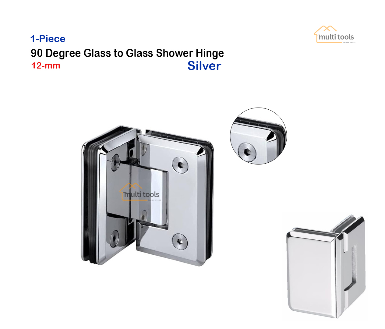 Glass To Glass Shower Hinges (90 Degree)