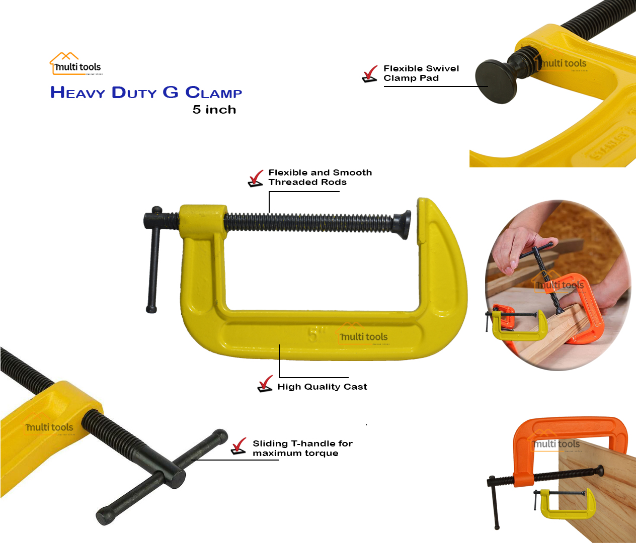 Heavy Duty G Clamp 5 Inch