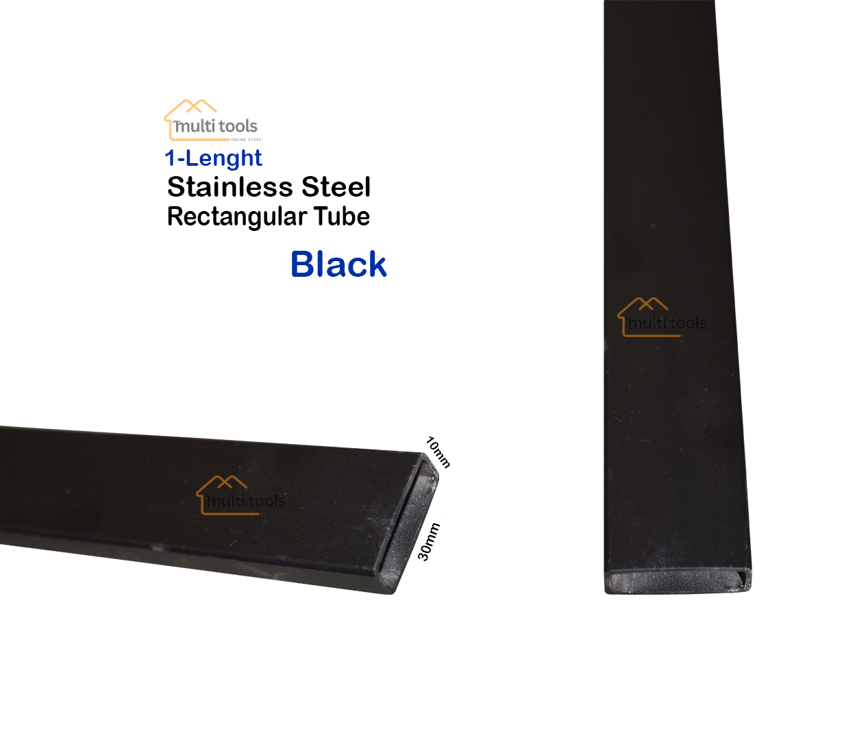 Stainless Steel Rectangular Tube (Black)