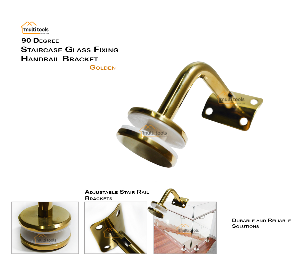 Staircase Glass Fixing Handrail Bracket  Adjustable