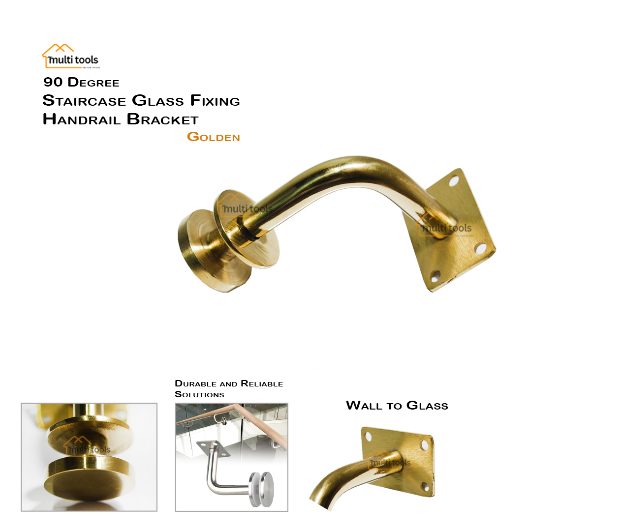 Staircase Glass Fixing Handrail Bracket Wall To Glass